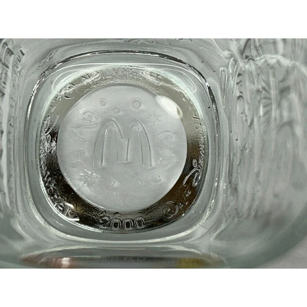 2000 Mickey Mouse Walt Disney Millenium Celebration McDonald's Glasses Set Of 2